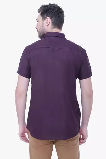 Men's linen blend casual shirt | half sleeves shirt for men