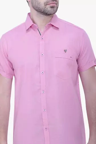 Men's linen blend casual shirt | half sleeves shirt for men