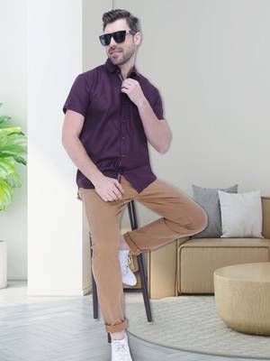 Men's linen blend casual shirt | half sleeves shirt for men 3