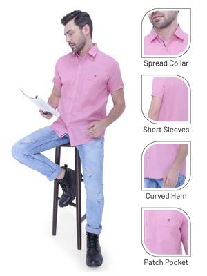 Men's linen blend casual shirt | half sleeves shirt for men 5