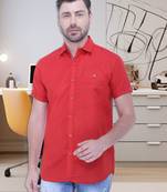 Men's linen blend casual shirt | half sleeves shirt for men