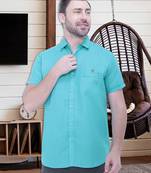 Men's linen blend casual shirt | half sleeves shirt for men