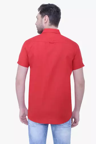 Men's linen blend casual shirt | half sleeves shirt for men