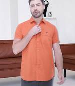 Men's linen blend casual shirt | half sleeves shirt for men