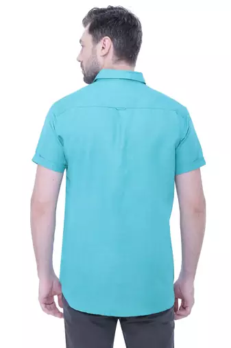 Men's linen blend casual shirt | half sleeves shirt for men