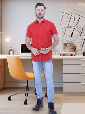 Men's linen blend casual shirt | half sleeves shirt for men 3