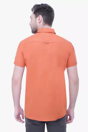 Men's linen blend casual shirt | half sleeves shirt for men