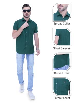 Men's linen blend casual shirt | half sleeves shirt for men 5