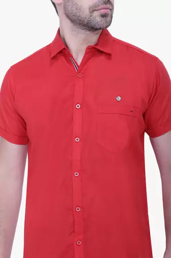 Men's linen blend casual shirt | half sleeves shirt for men