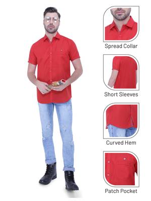 Men's linen blend casual shirt | half sleeves shirt for men 5