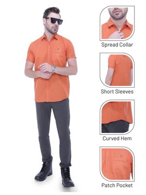Men's linen blend casual shirt | half sleeves shirt for men 5