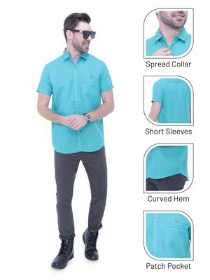 Men's linen blend casual shirt | half sleeves shirt for men 5