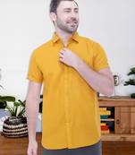Men's linen blend casual shirt | half sleeves shirt for men