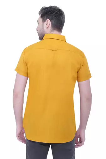 Men's linen blend casual shirt | half sleeves shirt for men