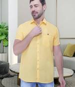 Men's linen blend casual shirt | half sleeves shirt for men