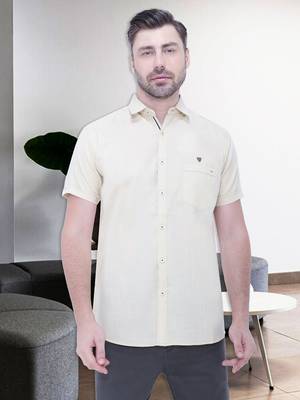 Men's linen blend casual shirt | half sleeves shirt for men 1