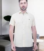 Men's linen blend casual shirt | half sleeves shirt for men