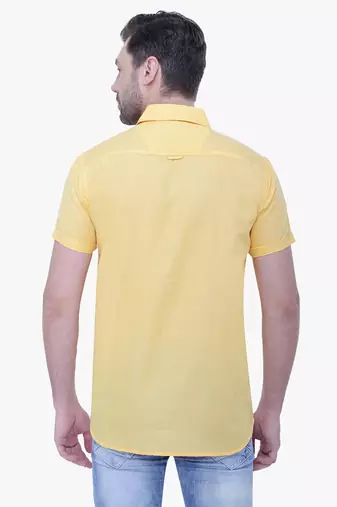 Men's linen blend casual shirt | half sleeves shirt for men