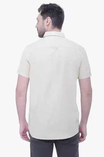 Men's linen blend casual shirt | half sleeves shirt for men