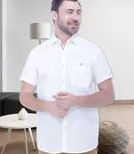 Men's linen blend casual shirt | half sleeves shirt for men