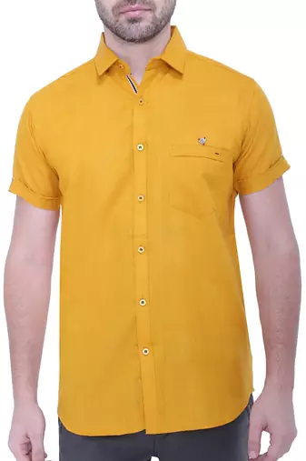 Men's linen blend casual shirt | half sleeves shirt for men