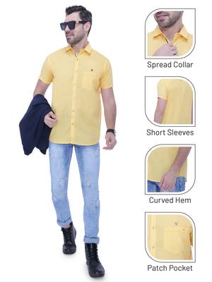 Men's linen blend casual shirt | half sleeves shirt for men 5