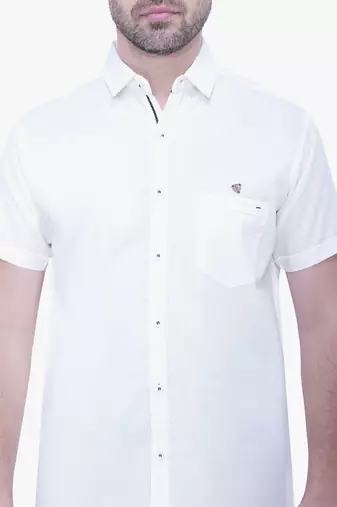 Men's linen blend casual shirt | half sleeves shirt for men