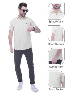 Men's linen blend casual shirt | half sleeves shirt for men 5