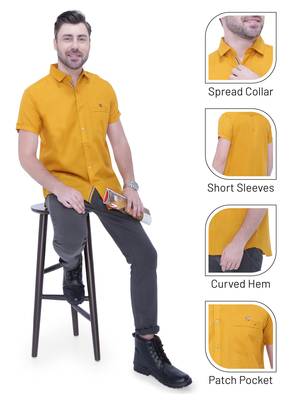 Men's linen blend casual shirt | half sleeves shirt for men 5