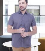 Men's linen blend casual shirt | half sleeves shirt for men