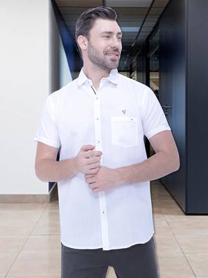 Men's linen blend casual shirt | half sleeves shirt for men 1