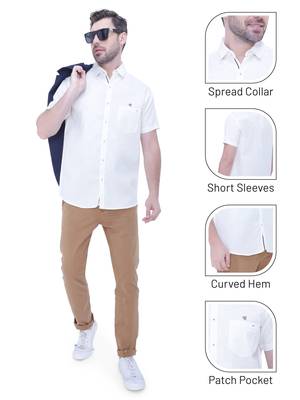 Men's linen blend casual shirt | half sleeves shirt for men 5