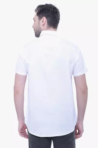 Men's linen blend casual shirt | half sleeves shirt for men