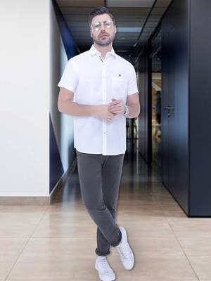 Men's linen blend casual shirt | half sleeves shirt for men 3