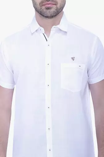 Men's linen blend casual shirt | half sleeves shirt for men