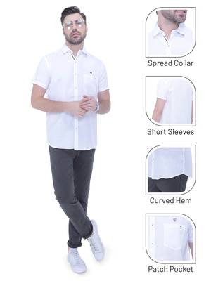 Men's linen blend casual shirt | half sleeves shirt for men 5