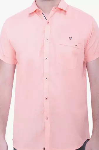 Men's linen blend casual shirt | half sleeves shirt for men