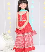 Chanda bandhani top sharara set