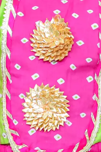 Chanda bandhani lehenga choli