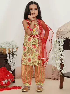 Gulabo kurti with afghani pants 1