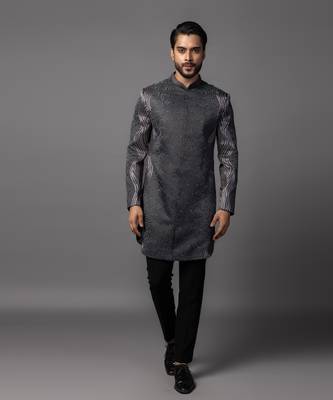 Llano grey achkan set 1
