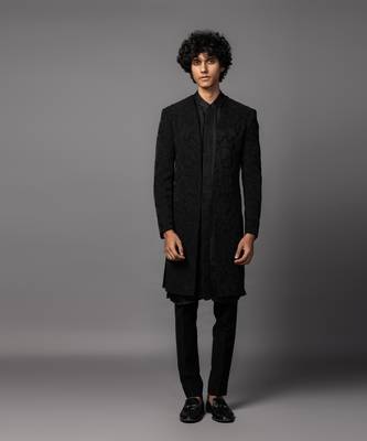 Shadow black achkan set 1