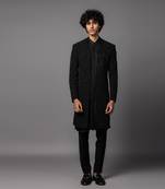 Shadow black achkan set