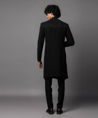 Shadow black achkan set 2