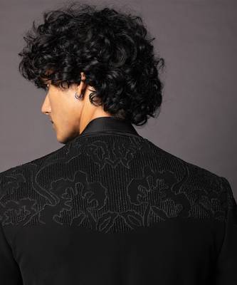 Shadow black achkan set 5