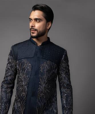 Dillusion blue achkan set 1