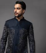 Dillusion blue achkan set