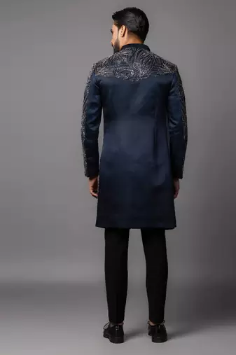 Dillusion blue achkan set