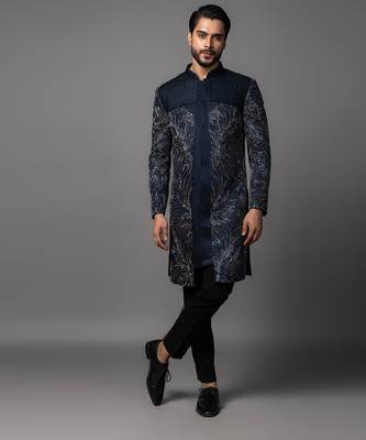 Dillusion blue achkan set 3
