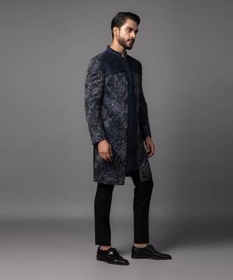 Dillusion blue achkan set 5